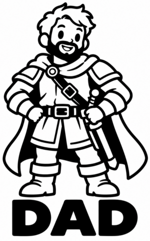 Fantasy-Family-Sticker – Dad – ca. 12,4 × 20 cm