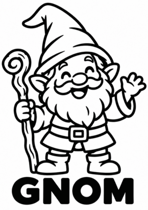 Fantasy-Family-Sticker – Gnom – ca. 9,7 × 14 cm