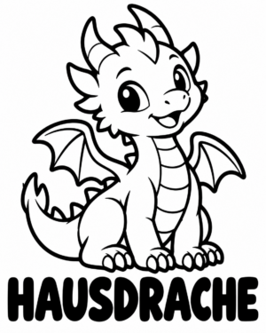 Fantasy-Family-Sticker – Hausdrache – ca. 11,2 × 14 cm