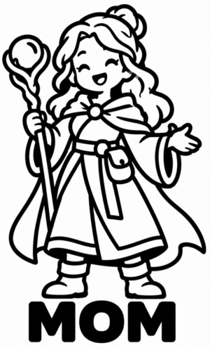 Fantasy-Family-Sticker – Mom – ca. 12 × 20 cm