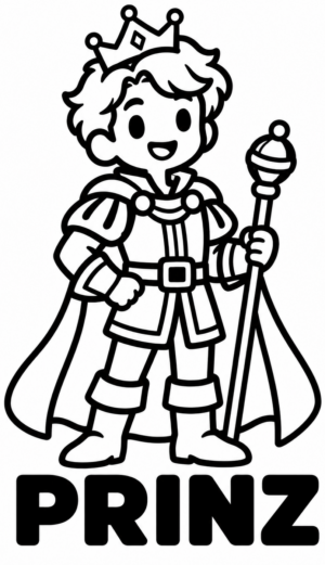 Fantasy-Family-Sticker – Prinz – ca. 9,2 × 16 cm