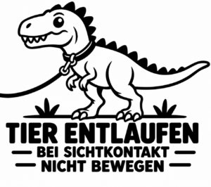 Sticker - Tier entlaufen - ca. 16x14,5 cm